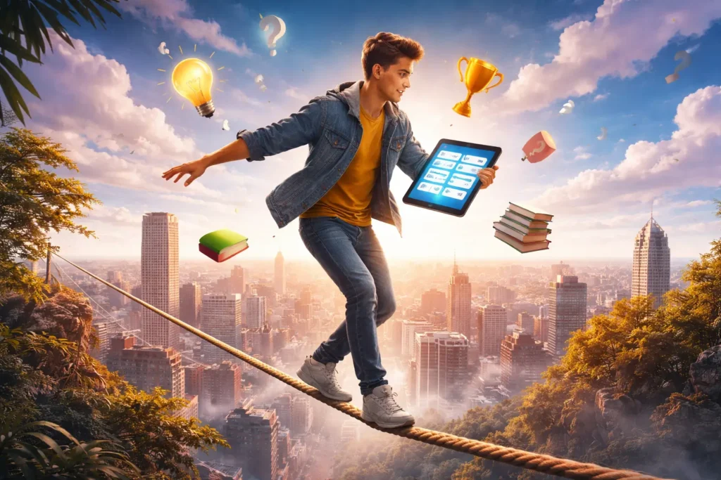 Tightrope Trivia Game