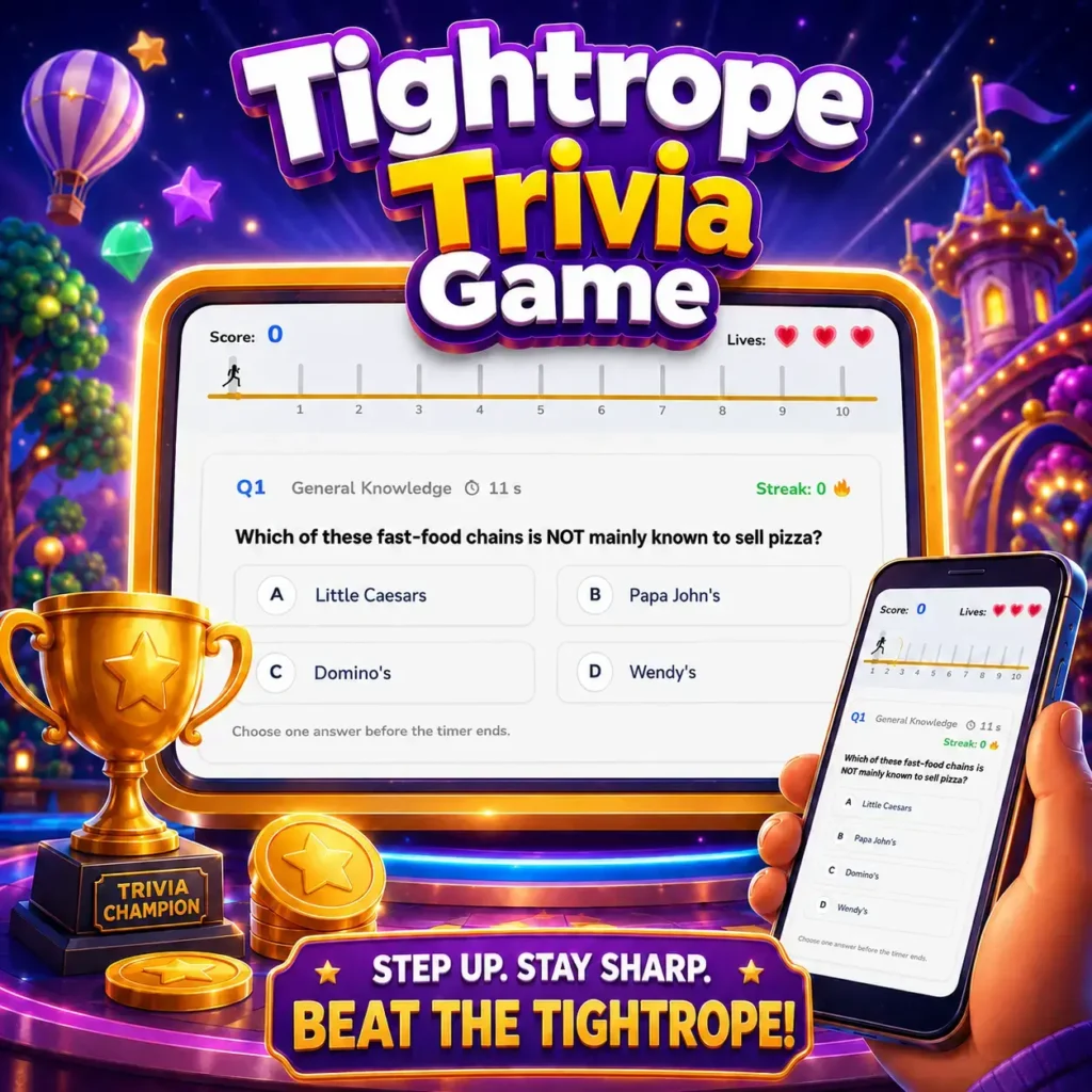 About Tightrope Trivia Game